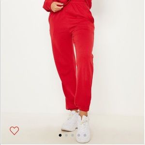 Pretty Little Thing Red Joggers